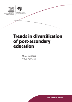 Trends in diversification of post-secondary education