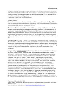 Maryanne Amacher I imagine her explosive joy working in Kingston