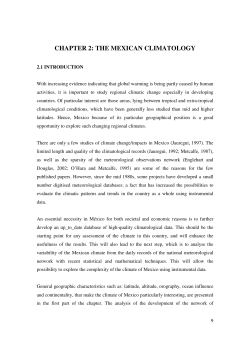 chapter 2: the mexican climatology
