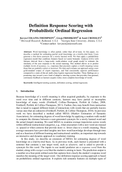 Definition Response Scoring with Probabilistic Ordinal Regression