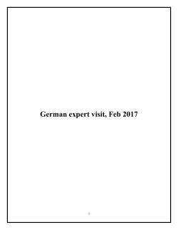 German expert visit, Feb 2017