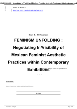 FEMINISM UNFOLDING : Negotiating In/Visibility of Mexican