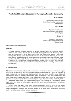 17 The Role of Nomadic Education in Developing Nomadic