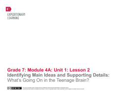 Grade 7: Module 4A: Unit 1