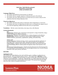 Folk Tales: Talk With the Animals!