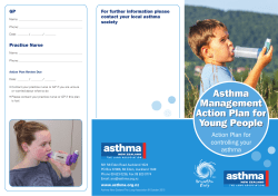 Asthma Management Action Plan for Young People