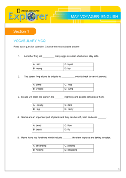 MAY VOYAGER- ENGLISH Section 1