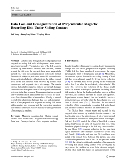 Data Loss and Demagnetization of Perpendicular Magnetic