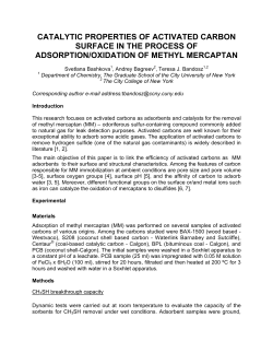 catalytic properties of activated carbon surface in the process of