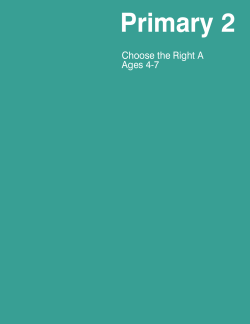 Primary 2 Manual: Choose the Right A