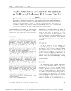 Practice Parameter for the Assessment and Treatment of