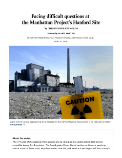 Facing difficult questions at the Manhattan Project`s - Visit Tri