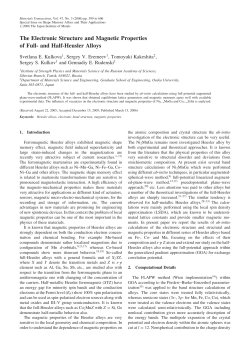 The Electronic Structure and Magnetic Properties of Full
