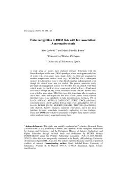 False recognition in DRM lists with low association: A normative study