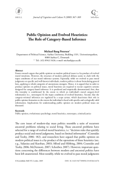 Public Opinion and Evolved Heuristics: The Role of Category