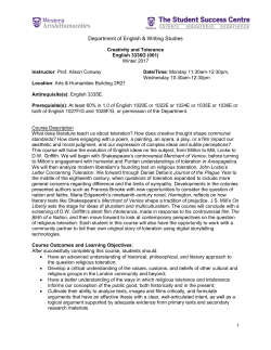 English 3336G-001 - Western University