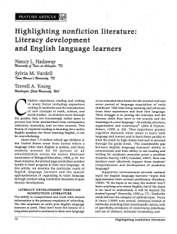 Highlighting nonfiction literature: Literacy development l and English