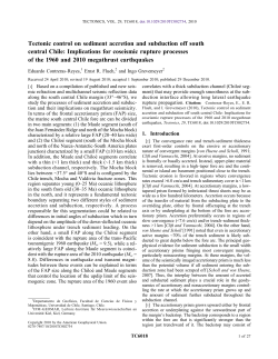Tectonic control on sediment accretion and subduction off south