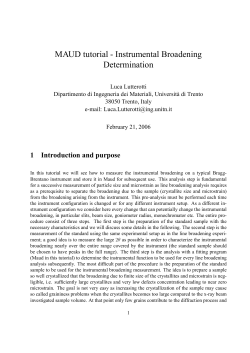 MAUD tutorial - Instrumental Broadening Determination