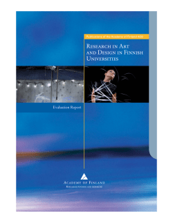 Academy of Finland Evaluation of Arts Research