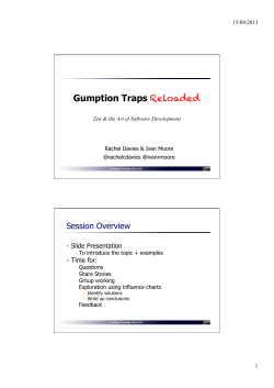 Gumption Traps Reloaded - Agile Coaching Experience