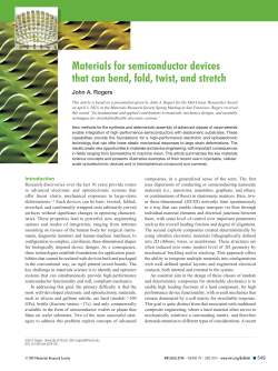 J.A. Rogers, "Materials for Semiconductor Devices That Can Bend