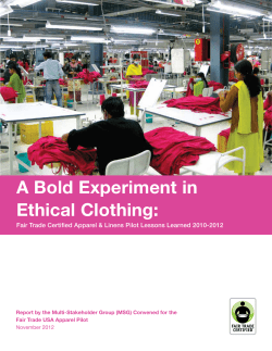 A Bold Experiment in Ethical Clothing