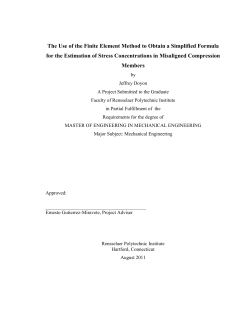 The Use of the Finite Element Method to Obtain a Simplified Formula
