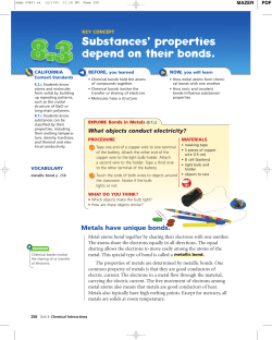 Substances` properties depend on their bonds.