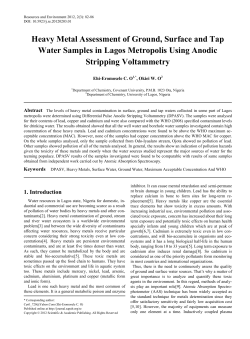DPASV, Heavy metals, surface water, ground water, Maximum