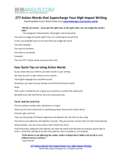 277 Action Words that Supercharge Your High Impact Writing