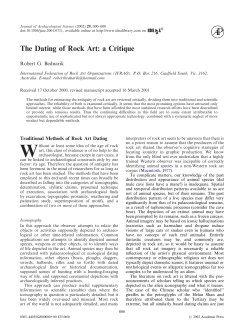 The Dating of Rock Art: a Critique