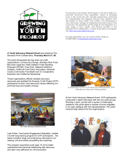 Growing Youth Project Newsletter