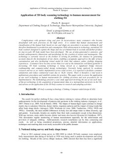 Application of 3D body scanning technology to human measurement