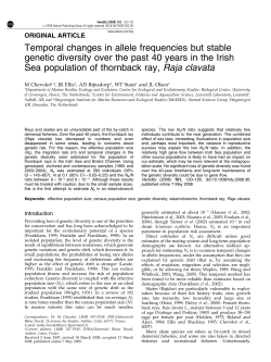 Temporal changes in allele frequencies but stable genetic