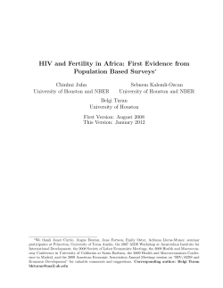 HIV and Fertility in Africa: First Evidence from