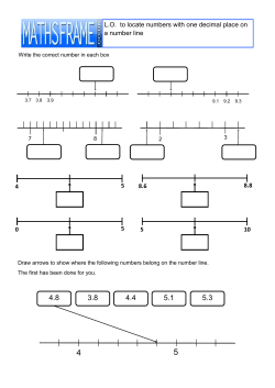 Decimals on a number line (1 decimal place)