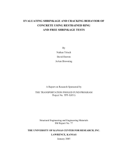 EVALUATING SHRINKAGE AND CRACKING BEHAVIOR OF