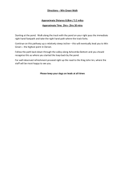 Directions – Win Green Walk Approximate Distance 8.8km / 5.5