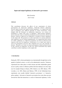 output legitimacy