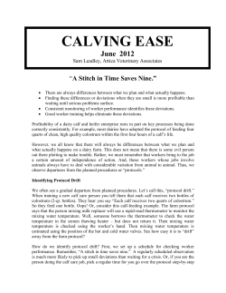 2012 June "A Stitch in Time Saves Nine"