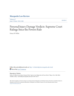 Supreme Court Rulings Since the Powers Rule