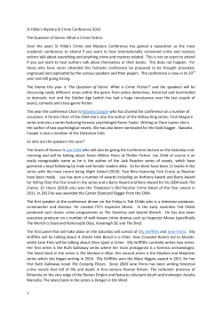 The Question of Genre: What is Crime Fiction