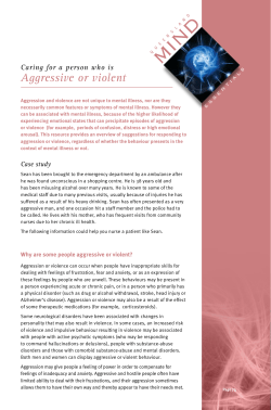 Caring for a person who is Aggressive or Violent