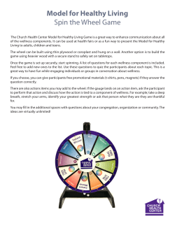 Model for Healthy Living Spin the Wheel Game Packet