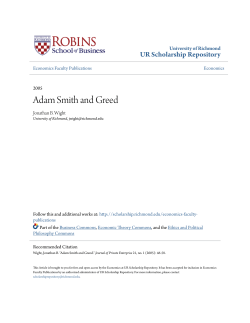 Adam Smith and Greed