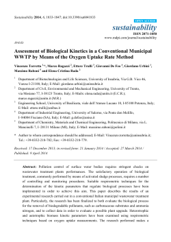 Assessment of Biological Kinetics in a Conventional Municipal
