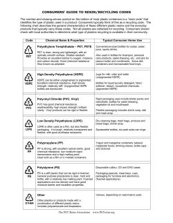 consumers` guide to resin/recycling codes