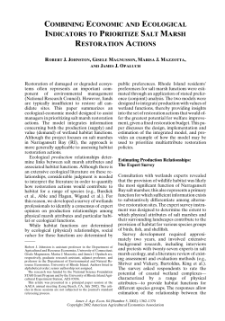 combining economic and ecological indicators to