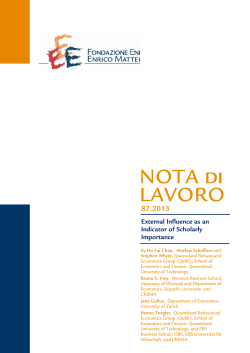 External Influence as an Indicator of Scholarly Importance